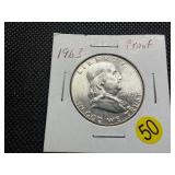 1963 Proof Franklin Silver Half Dollar