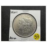 Semi-Key Date 1901 Silver Morgan Dollar Marked AU+ when Purchased - Greysheet Wholesale Value for an AU58 is $1,175.00!!