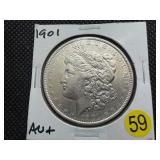 Semi-Key Date 1901 Silver Morgan Dollar Marked AU+ when Purchased - Greysheet Wholesale Value for an AU58 is $1,175.00!!