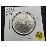 1925 Stone Mountain Commemorative Silver Half Dollar