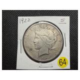 1922 Silver Peace Dollar
