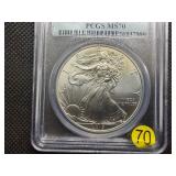 2013 1 Oz. First Strike Silver American Eagle  PCGS MS70 - Perfect Grade Coin!!