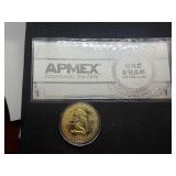 Marilyn Monroe Medallion and 1 Gram Silver APMEX Sheet