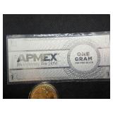 Marilyn Monroe Medallion and 1 Gram Silver APMEX Sheet