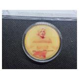 Marilyn Monroe Medallion and 1 Gram Silver APMEX Sheet