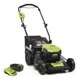 $349 Greenworks  20" 40-Volt Cordless Brushless Push Lawn Mower