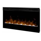 $529 Dimplex 34.25-in W Black Fan-forced Flat Wall Electric Fireplace with Remote Control Included