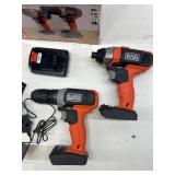 $136 BLACK+DECKER  20-Volt MAX  Cordless 3/8" Drill and 1/4" Impact Driver Combo Kit