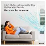 $239 TCL 5,000 BTU 150 Sq ft Smart Portable Air Conditioner, Fan & Dehumidifier with Install Kit (White) - W5P93-5