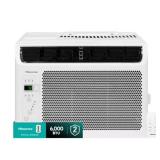 $218 Hisense 6000 Btu 115 V 250 Sq ft Window-Mount Air Conditioners, White