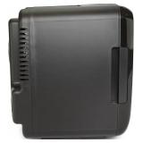 Emerson EFC-5000 Portable Mini Fridge Cooler for 6 Cans, Compact 4L Capacity, Lightweight Design, AC/DC Power Compatibility, and Removable Shelf   Perfect for Home, Office, Dorms, and Travel, Black