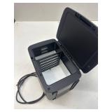 Emerson EFC-5000 Portable Mini Fridge Cooler for 6 Cans, Compact 4L Capacity, Lightweight Design, AC/DC Power Compatibility, and Removable Shelf   Perfect for Home, Office, Dorms, and Travel, Black