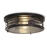 Patriot Lighting  Hale Black 2-Light Flush Mount Ceiling Light