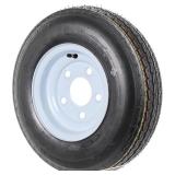 Trailer Tire On Rim 4.80-8 480-8 4.80 X 8 8 Inch Load Range C 5 Lug White Wheel -