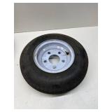 Trailer Tire On Rim 4.80-8 480-8 4.80 X 8 8 Inch Load Range C 5 Lug White Wheel -