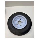 Trailer Tire On Rim 4.80-8 480-8 4.80 X 8 8 Inch Load Range C 5 Lug White Wheel -