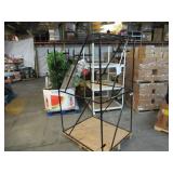 Welded Black Metal Frame Built to Fit Onto Pallets with Flat Roof - Perfect for Projects