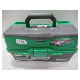 NEW Flambeau Outdoors 6383FTK Adventurer 3-Tray Tackle Box Kit, Complete Starter Fishing Tackle Kit with Hooks, Bobbers, Stringer, and More, Green