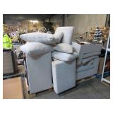 Thomasville Lowell 5-piece Modular Cloth Sectional - Light Beige/Gray - Dirty, Bad Zipper on Pillow