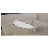 Thomasville Lowell 5-piece Modular Cloth Sectional - Light Beige/Gray - Dirty, Bad Zipper on Pillow