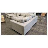 Thomasville Lowell 5-piece Modular Cloth Sectional - Light Beige/Gray - Dirty, Bad Zipper on Pillow