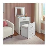 Universal Broadmoore Odessa Lift-top Vanity with LED Lighted Mirror - Needs TLC