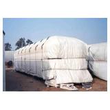 14′ x 48′ 5 oz. Black PE Tarp w/ Advertisement – Reused Billboard – 5 mil Lightweight Duty - A Grade