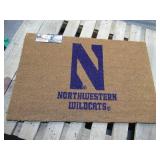 NEW  Logo Brands 23" x 35" Officially Licensed Outdoor Door Mat - Northwestern Wildcats