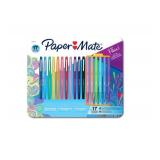 NEW Paper Mate Flair Felt Tip Pens, Medium and Dual-Brush Tip, Assorted Colors, 17 Count