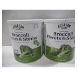 NEW 2 Pack of Augason Farms Freeze Dried Broccoli Florets and Stems 34 Servings per Pack, BB 6/2055