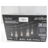 Artika Blaze 20 LED Bulb Outdoor Solar String Lights - 42 Feet - Matte Black