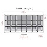NEW 2 Pack of Art Bin 6828AG Paint Storage Tray, Wall Mountable 21 Compartment Wooden Organizer, White