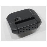 Monster Cable Wall Tap Surge Protector with 6 Swivel/Side Outlets 2 USB Black