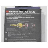 Monster XP QuickLock Self-Crimping Banana Plugs for Speaker Wire with 24K Gold Contacts - 2 Pair (4 Total), Ideal for Home Theatre & Home Audio Speakers