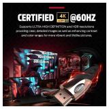 Monster 6Ft HDMI Electronic Cable 4K Ultra Hd with Ethernet Cord 60/120 Hz Refresh Speed 21Gbps 1080p Video Corrosion Resistant Gold Contac