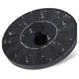 Dartwood Solar Water Fountain/Bird Bath with 4 Different Nozzle Heads - Perfect for Bird Bath and Small Ponds