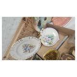 Red Cross Tea Set, Vintage Casige Childs Sewing Machine, Dishes, etc