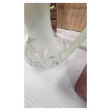 Fenton Lotus Mint Burmese Pitcher, Doll House Cabinet, Dec Boxes