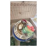 Various Vintage Minatures, Plates, Hooks, and Music Box
