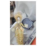 Advertising/Collector Buttons, Vintage Figures, Vase, Pictures