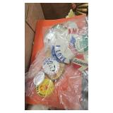 Advertising/Collector Buttons, Vintage Figures, Vase, Pictures