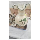 Phoenix and Consilidated Glass with Magnolia, Porcelain Figurine