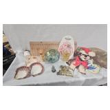 Fenton Art Glass Vase, Shells, Cow Creamer,, Etc