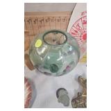 Fenton Art Glass Vase, Shells, Cow Creamer,, Etc