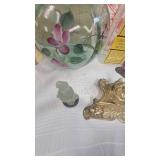 Fenton Art Glass Vase, Shells, Cow Creamer,, Etc