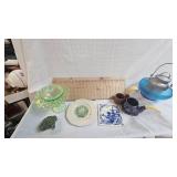 Uranium Compote Dish and Vintage Items