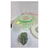 Uranium Compote Dish and Vintage Items