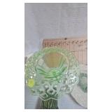 Uranium Compote Dish and Vintage Items