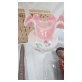 Fenton Art Glass Basket and Vintage Items