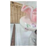 Fenton Art Glass Basket and Vintage Items